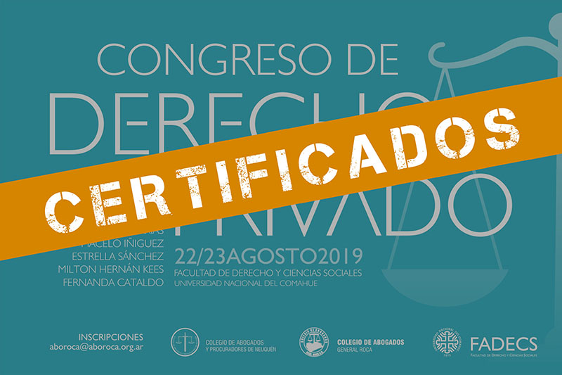 ENTREGA DE CERTIFICADOS DEL CONGRESO DE DERECHO PRIVADO